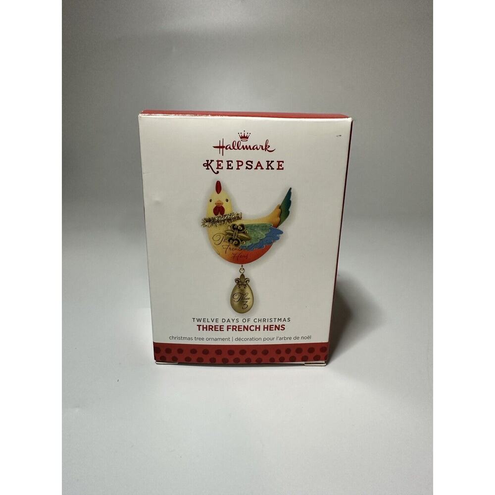 Hallmark Keepsake Ornament 2013 Three French Hens 3rd In Series